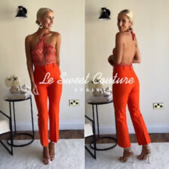 New Zara Retro Wave Print One Piece Halter Swimsuit Bodysuit 2856/228 - Picture 3 of 11